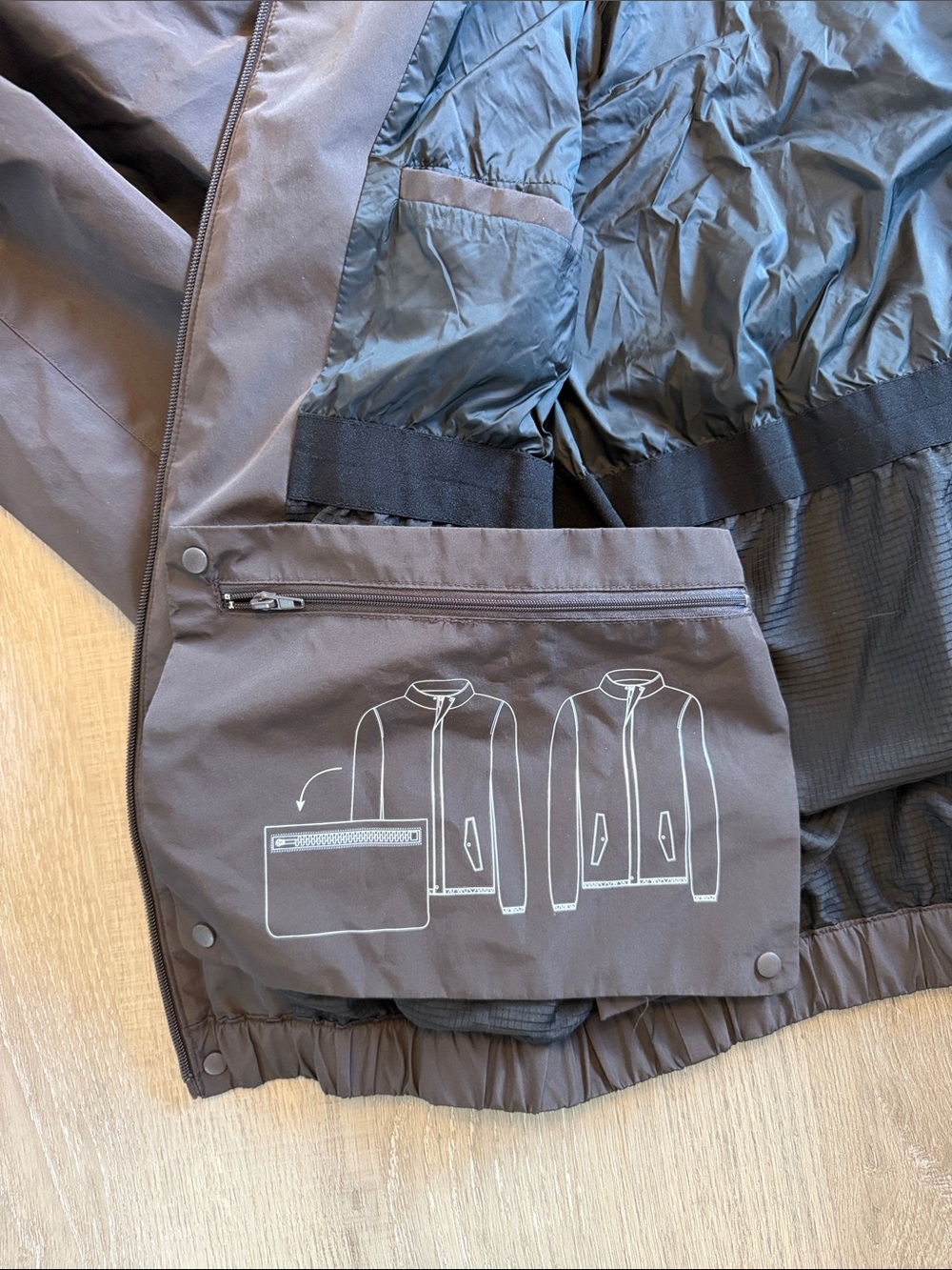 Zara Technical Bomber Harrington Jacket Dark Mink Brown Women's Size M - Picture 4 of 7